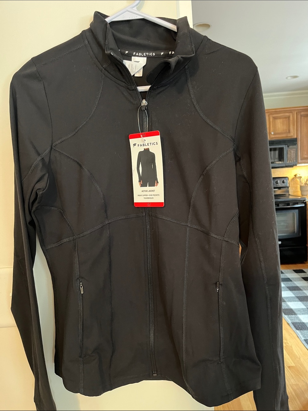 Fabletics Black Zip-Front Utility Jacket